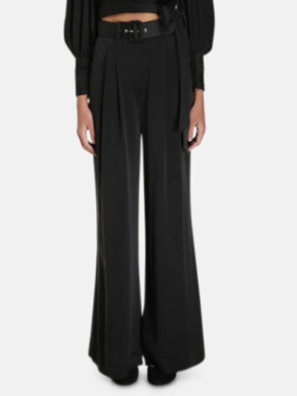 ZIMMERMANN SILK TUCK PANT BLACK